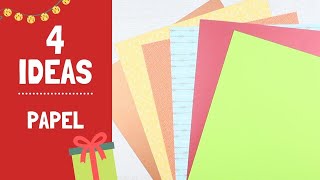 4 Manualidades de Navidad con papel fáciles y bonitas [upl. by Edward118]