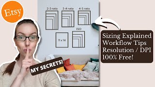 How to create Digital Wall Art for Etsy  MY SECRET WORKFLOW explained  Sizing Resolution GIMP [upl. by Erdua730]