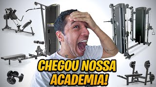 CHEGARAM OS APARELHOS DA NOSSA ACADEMIA 😱 NEM TÔ ACREDITANDO [upl. by Oitaroh37]