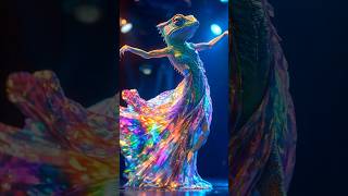 A Woman Fuses with A Chameleon on AGT americagottalent agt magic talent shorts [upl. by Lilllie]