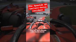 Leclerc vs Sainz at the Spanish GP The Turn 1 Incident [upl. by Charlet]