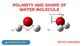 POLARITY AND SHAPE OF WATER MOLECULE scienceeducation organicchemistry studychemistry [upl. by Annaeoj]