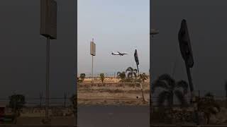 Airplane landing at Dum Dum airport Kolkata [upl. by Nalloh]