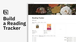 Build a Reading Tracker in Notion  Simple Book Tracker Step by Step Tutorial 2024 w template [upl. by Jamnes]
