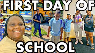 VLOG  FIRST DAY OF SCHOOL  GET READY WITH ME CLEANING  COOKING  GETTING IT ALL DONE [upl. by Xavler141]