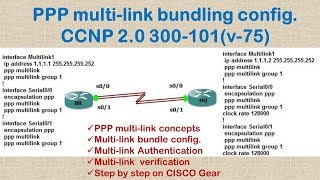 PPP Multilink bundling configuration CCNP 20 300101 v75 [upl. by Essirehs]