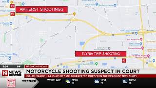 Court hearing for Elyria man accused of fatally shooting motorcyclist [upl. by Dickerson]