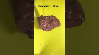 Chocolate and white cream mixing 🥰😍 youtubeshorts colourpalette colors satisfying experiment [upl. by Chamberlin]