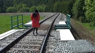 REGENPAARWALK ON THE TRACK IN RED PVC COAT [upl. by Lig]