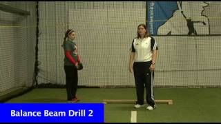 Fastpitch Softball  pitching drill  Balance Beam Drill [upl. by Pergrim]