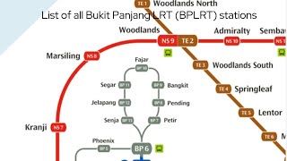 List of all Bukit Panjang LRT stations [upl. by Rey]