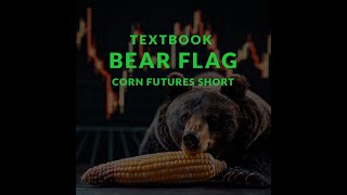 Textbook Bear Flag Short  Corn Futures [upl. by Nirrad890]