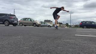 FIRST OLLIE WITH CRUISER YAMBA 500 DECATHLON SKATEBOARD [upl. by Oicnedurp124]