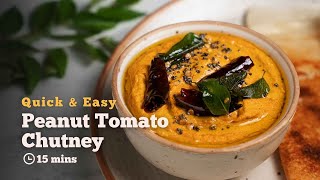 Tomato Peanut Chutney Recipe for Idli Dosa  Cookd [upl. by Odeen]