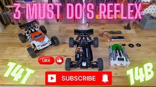 Team Associated reflex 14B 14T 3 must dos when you buy Better battery and acceleration Gamma Mods [upl. by Shep162]