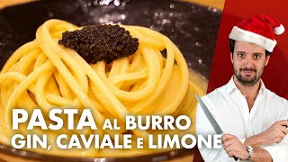 Ricetta irresistibile Spaghetti al gin limone e caviale per un Natale speciale [upl. by Ttezzil]