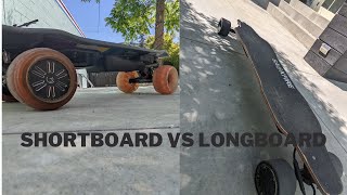 Electric Longboard Vs Electric Shortboard [upl. by Snook346]