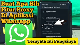 inilah Fungsi Proxy di Whatsapp  Banyak Yang Salah Menafsirkan [upl. by Lam]