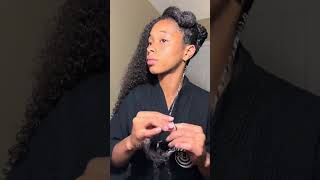 Mini Twist on Long Curly Hair Type curlyhair naturalhair hair fypシ゚viral hairstyle grwm sleek [upl. by Brittani714]