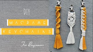 Macrame Keychain for Beginners  Macrame Tutorial Step by Step [upl. by Anis]