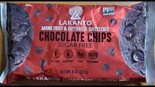 Lakanto Sugar Free Monk Fruit amp Erythritol Sweetened Chocolate Chips Review [upl. by Eanej260]