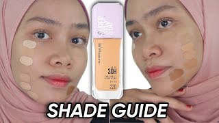 SHADE GUIDE  MAYBELLINE SUPERSTAY LUMI MATTE [upl. by Suirtimid]