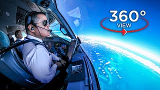 360° Airline Pilots View  Miami  Bahamas  American Eagle E175 [upl. by Joanna]