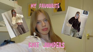 MY FAVOURITE KNIT JUMPERS  autumn knitwear haul  sisters and seekers weekday asos and more [upl. by Niltiac]