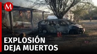 5 muertos y un menor herido por explosión de polvorín en Ayotlán Jalisco [upl. by Imeon]