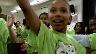 PS22 Chorus rehearses Jimmy Kimmel Live Theme Song [upl. by Gnourt]