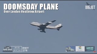 Doomsday Plane Over London Heathrow Airport 020630 [upl. by Derick]