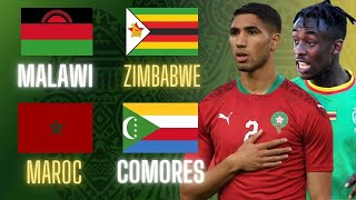 🔴🇲🇦🇰🇲 MAROC  COMORES LIVE  MALAWI  ZIMBABWE LIVE  🇲🇦DIMA MAGHRIB  COUPE DAFRIQUE  CAN 2021 [upl. by Oir]