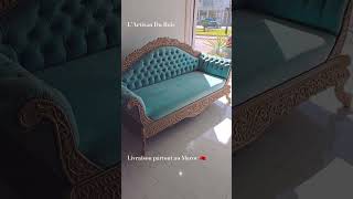 Canapé Royal Bois hêtre Disponible Couleur Tissu Sur commande Canapé fauteuil salonmarocain [upl. by Zaria240]