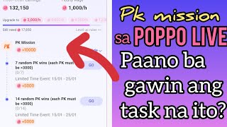 Poppo app Pk mission sa poppo live paano gawin ang pk task [upl. by Tierell]