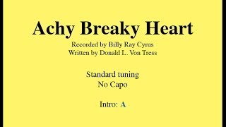 Achy Breaky Heart  Easy Guitar chords and lyrics [upl. by Feucht]