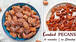 Candied Pecans on Stovetop  Candied Pecans no Eggs  Candied pecans with Brown Sugar [upl. by Rowney]