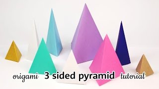 Origami Stacking Pyramid Tutorial  DIY  Paper Kawaii [upl. by Amy878]