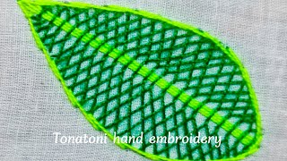 bordados a mano paso a paso 5romanian stitch embroidery como bordar hojas grandes [upl. by Inglebert713]