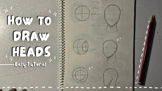 How to easily draw heads🧑🏼‍🦲step by step for beginners [upl. by Mauldon616]