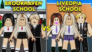 BROOKHAVEN School Vs LIVETOPIA School Roblox [upl. by Armbrecht]