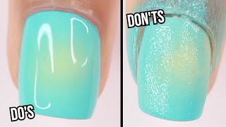 DOs amp DONTs aura ombré Nails  diy how to do ombré nails with regular polish using a sponge [upl. by Forester]