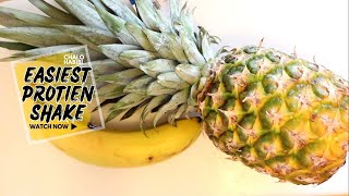 5 Minutes Recipe  Protein Shake  Pineapple amp Banana Smoothie [upl. by Darrick]