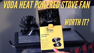 Voda Stove Fan Heat Powered Setup Review Unboxing [upl. by Pohsib190]