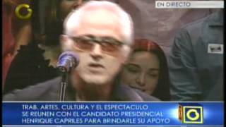 Artistas con Capriles Yordano canta Por Estas Calles YO SOY VENEZOLANO [upl. by Anivol]