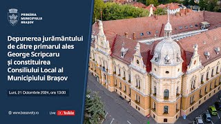 Depunerea juramantului de catre primarul ales si Consiliul Local Brasov [upl. by Loar347]