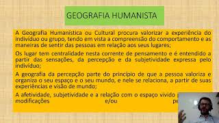 Correntes Do Pensamento Geográfico Aula 3 1 [upl. by Akirat]