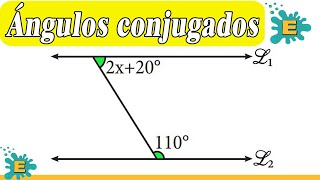 Ángulos conjugados  internos y externos  incluye ejercicios [upl. by Verda293]