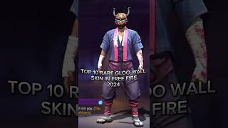 TOP 10 Rare Gloo Wall Skin of free Fire 2024❤️😍 shorts [upl. by Notaek]