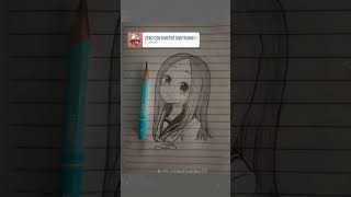 Takagi from Teasing Master Takagisan drawing art anime karakaijouzunotakagisan pencilsketch [upl. by Shoifet]