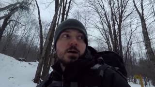 Brutal Winter Overnight Backpacking Trip in Upstate New York [upl. by Eniamret592]